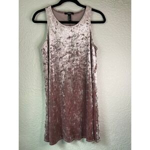 Forever 21 Velvet Dress Sleeveless Casual Party Dress Mauve Pink S
